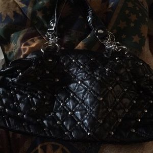 Black studded purse